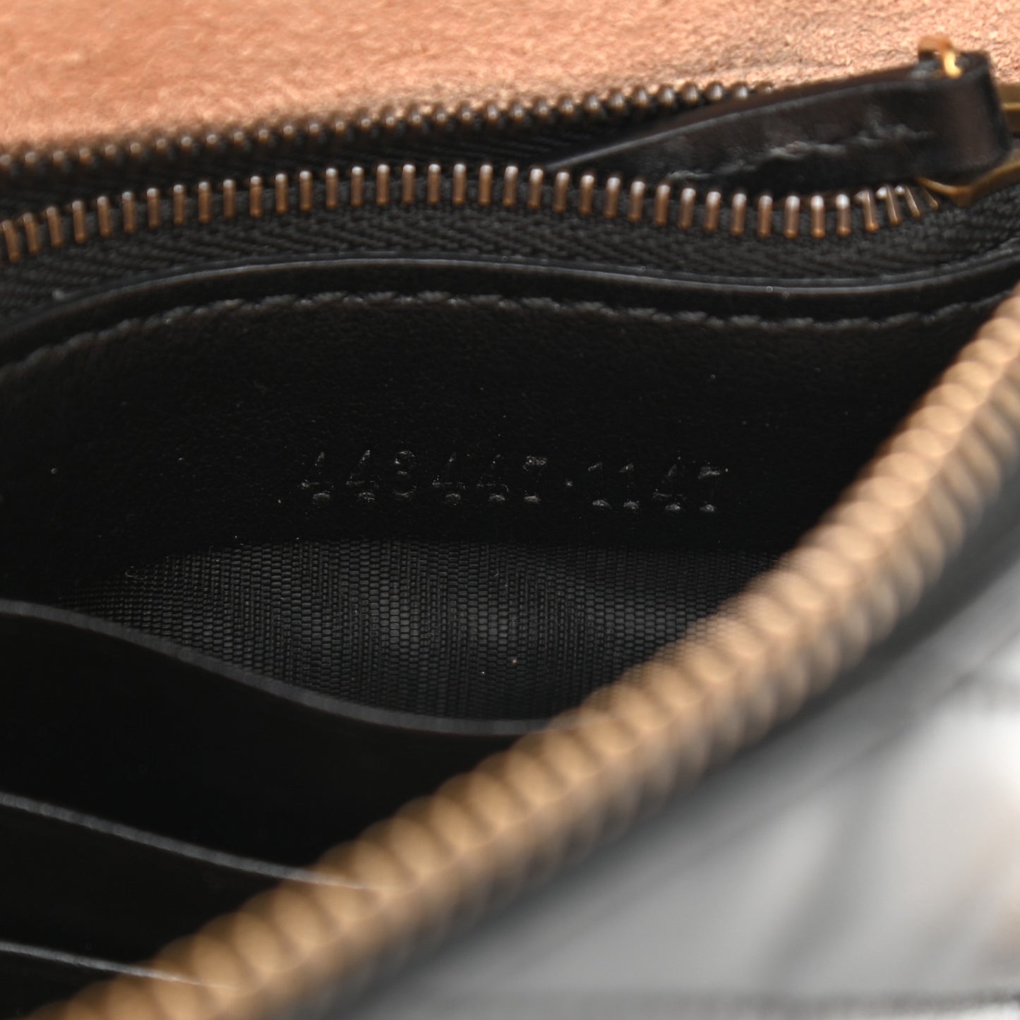 Calfskin Matelasse Mini GG Marmont Chain Bag Black