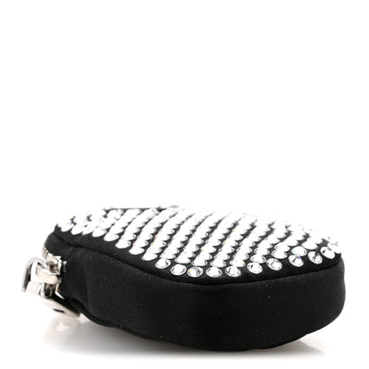 Prada Satin Crystal Pocket Triangle Padded Mini Key Chain Pouch Cristal 4 of 7