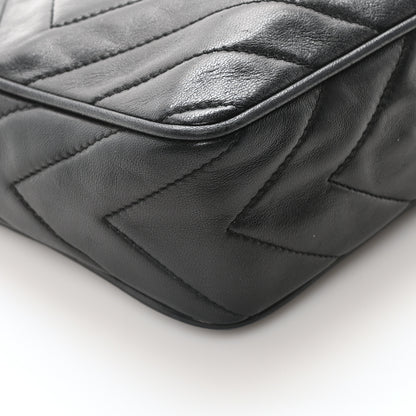 Chanel Lambskin Chevron Quilted Tassel Camera Case Black 9 of 10
