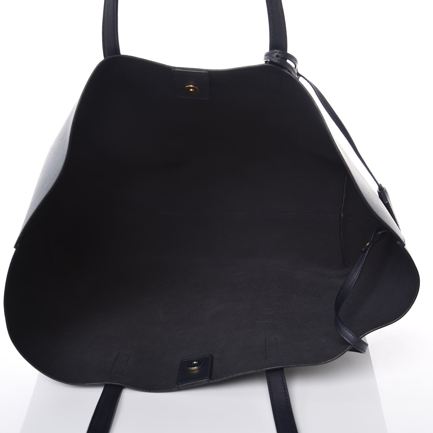 Saint Laurent Calfskin Large Shopping Tote Deep Marine 6 of 9