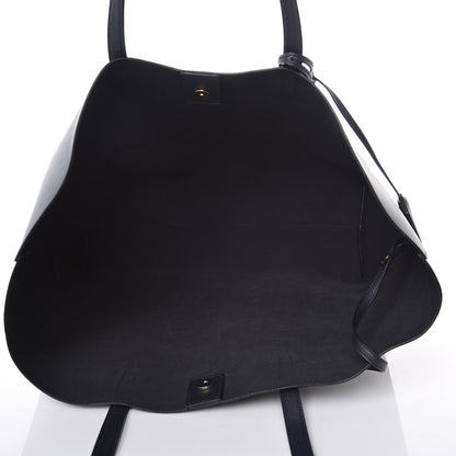 Saint Laurent Calfskin Large Shopping Tote Deep Marine 6 of 9
