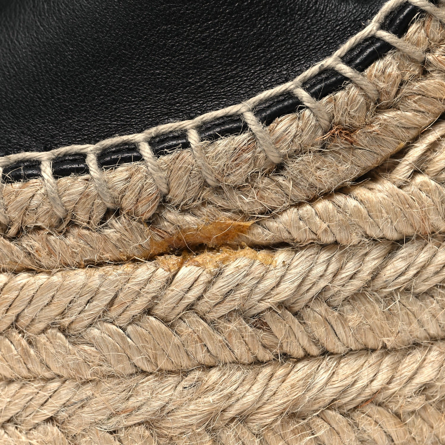 Saint Laurent Calfskin Espadrille Lace-Up Wedges 40 Black 9 of 11