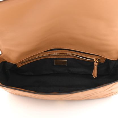 Fendi Nappa FF 1974 Embossed Baguette Miele Scuro 5 of 8