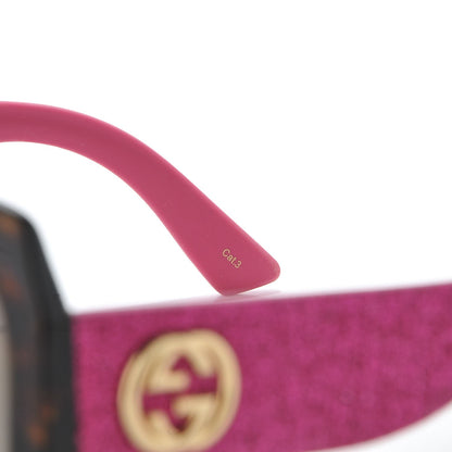 Gucci Square Frame GG0102S Sunglasses Glitter Pink Multi 8 of 9