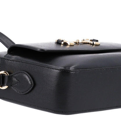 Gucci Textured Calfskin Small Horsebit 1955 Shoulder Bag Black 9 of 10