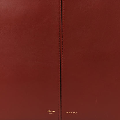 Celine Calfskin Medium Tri-Fold Bag Red Wood 7 of 10