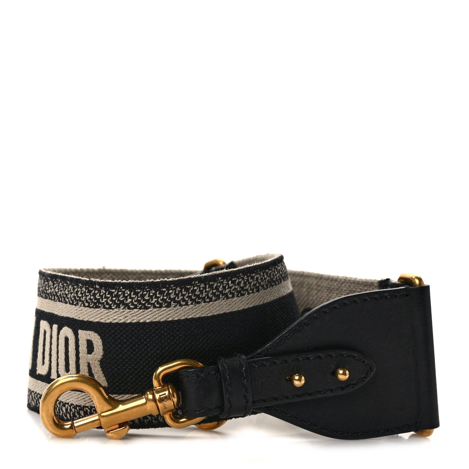 Christian Dior Canvas Embroidered Shoulder Strap Blue 1 of 5