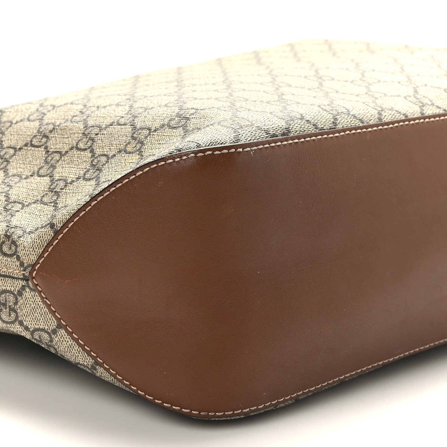 Gucci GG Supreme Monogram Large Linea A Hobo Light Brown 8 of 9