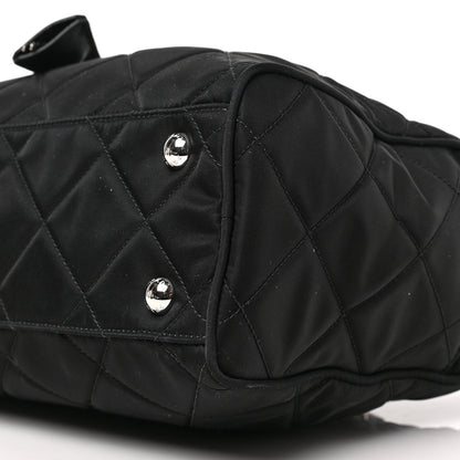 Prada Nylon Tessuto Impuntu Quilted Shoulder Bag Black 8 of 8