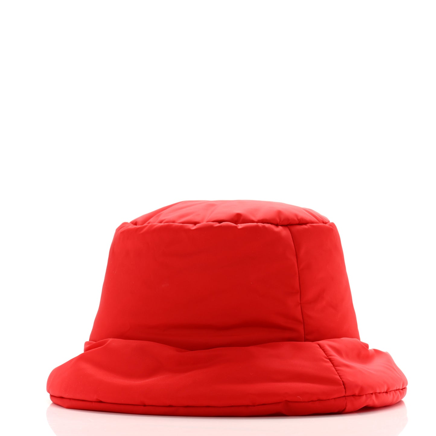 Re-Nylon Metal Triangle Logo Mens Padded Bucket Hat M Rosso