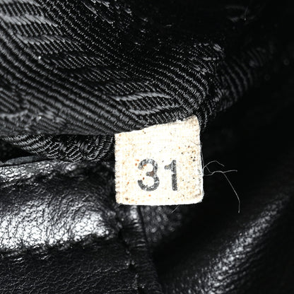Prada Nappa Mini Triangle Hobo Black 6 of 9