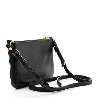 Saint Laurent Calfskin Monogram Phone Pouch Crossbody Bag Black 3 of 10