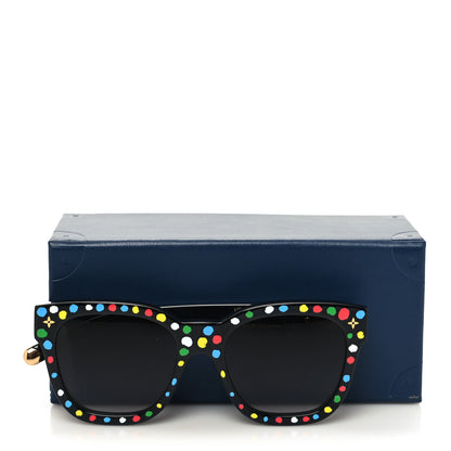 Louis Vuitton LV X YK Acetate Painted Dots Sunglasses Z1903W Black Multicolor 7 of 7