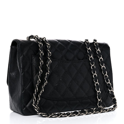 Chanel Caviar Quilted Jumbo Single Flap Black 3 of 22