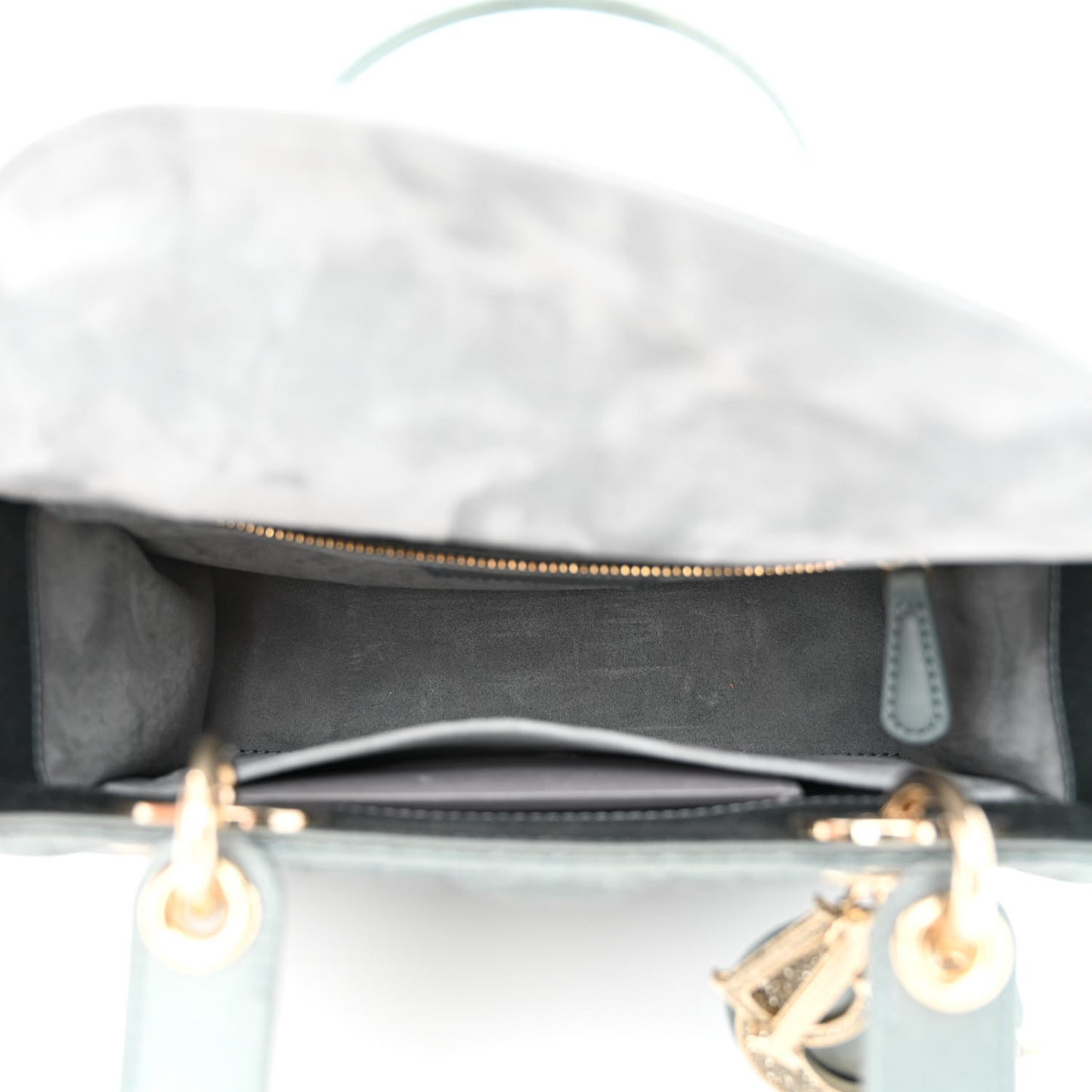 Satin Swarovski Crystal Cannage My ABC Lady Dior Grey