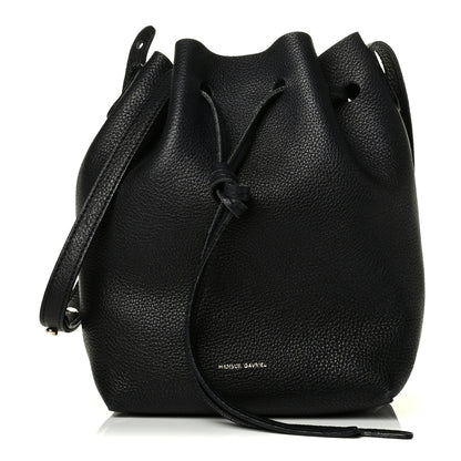 Mansur Gavriel Tumbled Calfskin Mini Bucket Bag Black 1 of 8