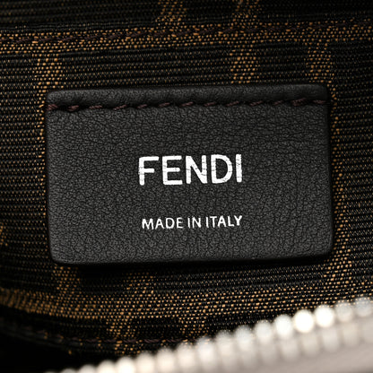 Fendi Rock Millenium Logo Embossed Mini By The Way Top Handle Boston Bag Argento 6 of 10