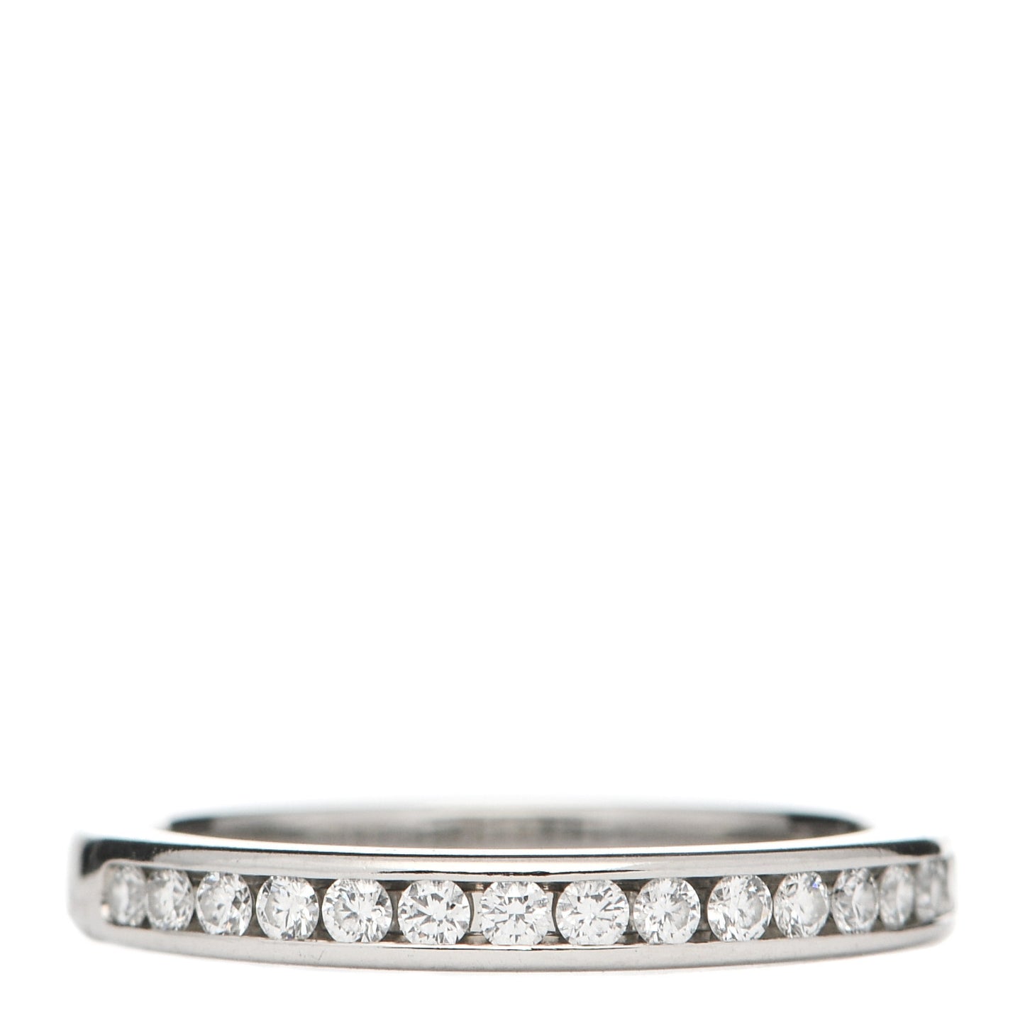 Platinum Diamond 2mm Half Circle Wedding Band Ring 45 3.25