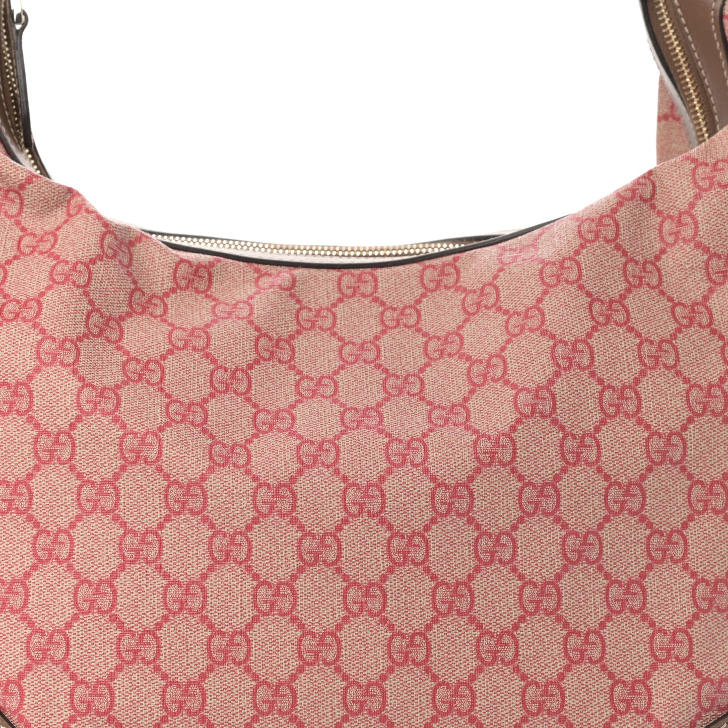 GG Supreme Monogram Margaux Calfskin Medium Nice Hobo Red Acero
