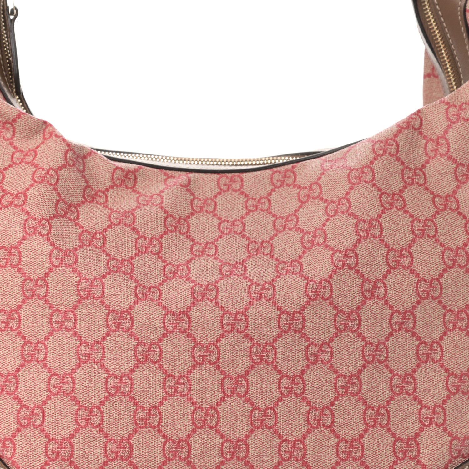 Gucci GG Supreme Monogram Margaux Calfskin Medium Nice Hobo Red Acero 8 of 10
