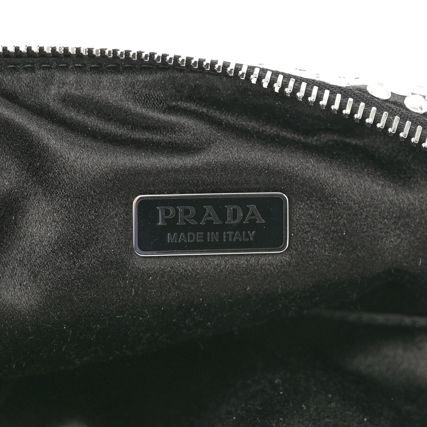 Prada Satin Crystal Triangle Pouch Cristal 6 of 11