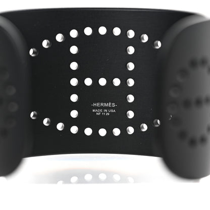 Hermes Aluminium Evelyne Sunset Cuff Bracelet T3 Black 3 of 4