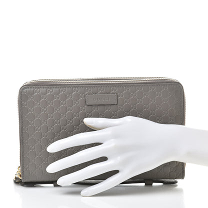 Gucci Soft Microguccissima Zip Around Top Handle Travel Wallet Loess 2 of 9