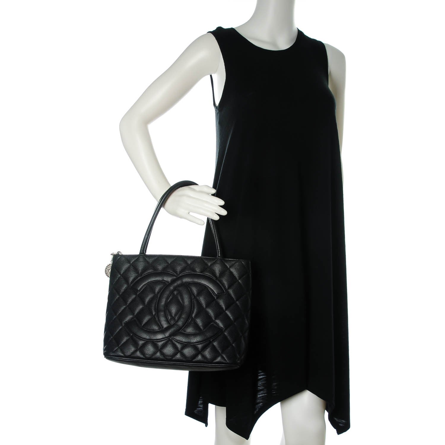 Chanel Caviar Quilted Medallion Tote Black 2 of 7