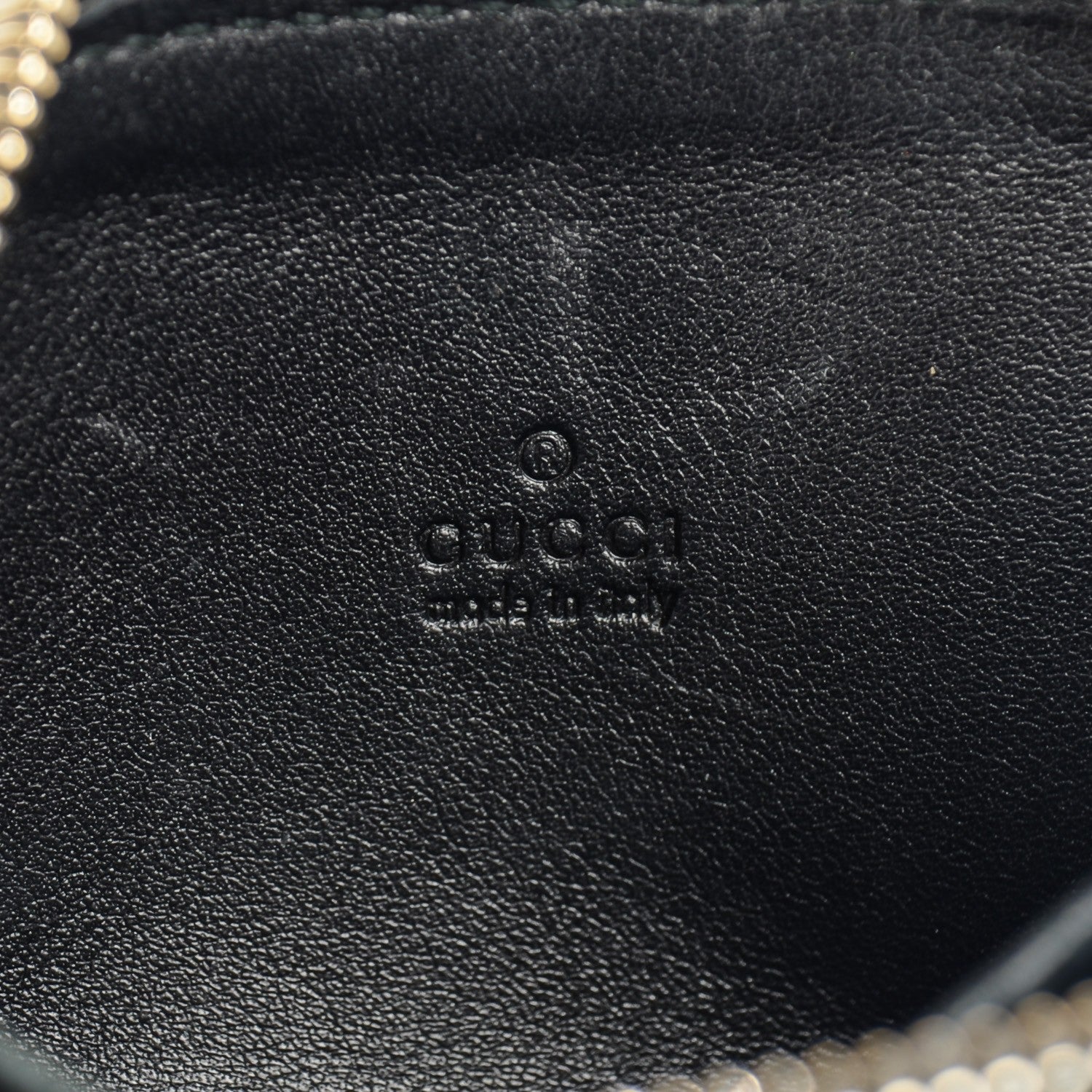 Gucci Guccissima Zip Around Card Case Black 6 of 7