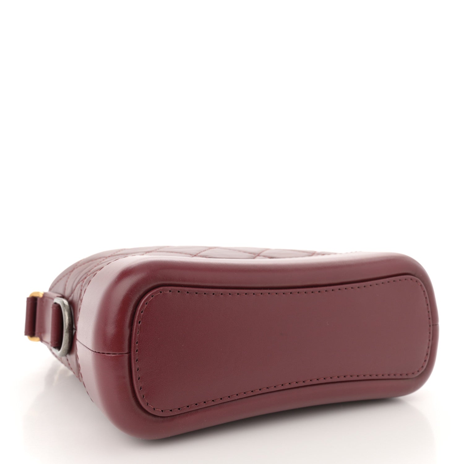 Chanel Aged Calfskin Quilted Small Gabrielle Hobo Burgundy 4 of 11