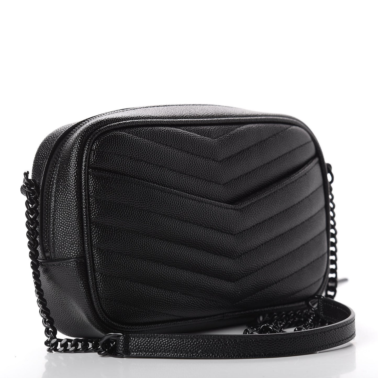 Grain De Poudre Matelasse Monogram Mini Lou Camera Bag Black