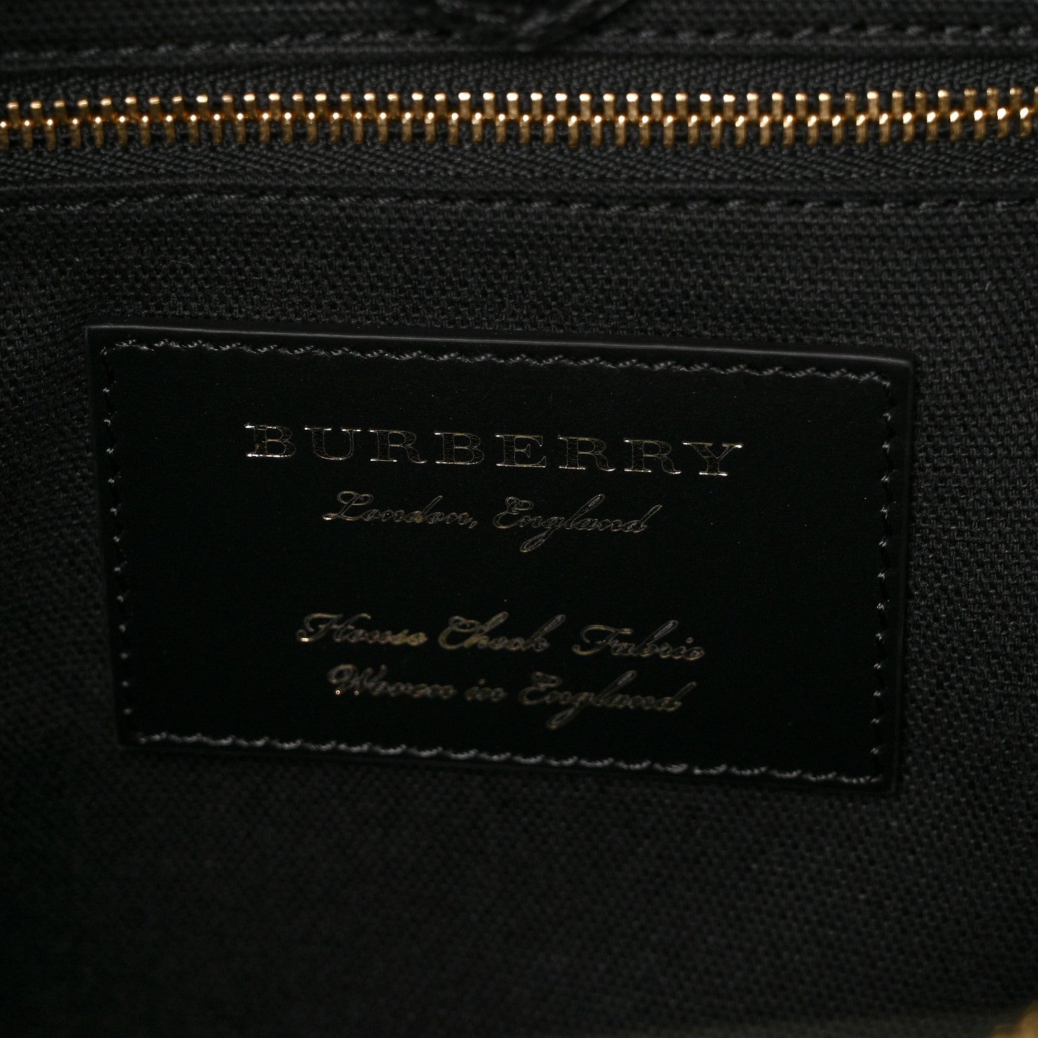 Burberry Derby Calfskin House Check Medium Banner Tote Black 6 of 8