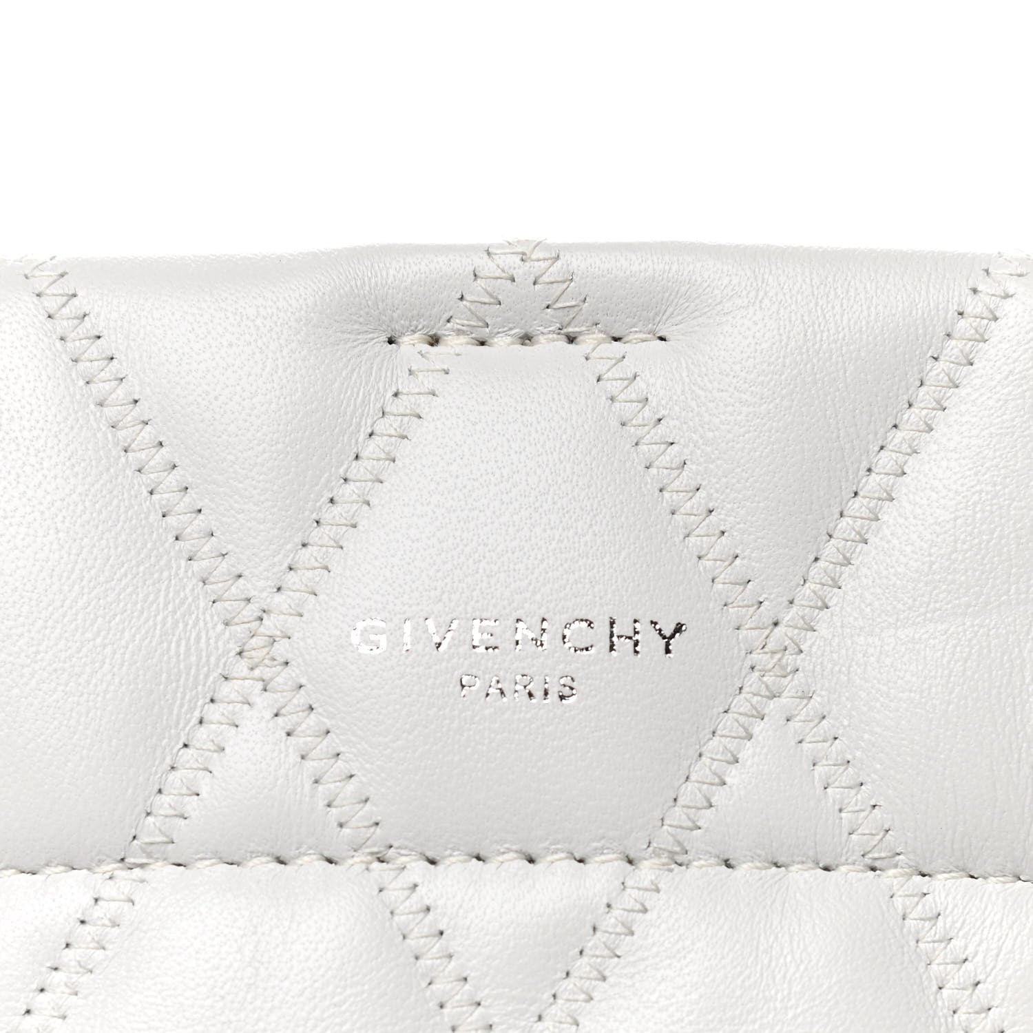 Givenchy Lambskin Quilted Mini GV Bucket Bag White 6 of 8