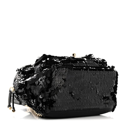 Chanel Sequin Lambskin CC Backpack Black 4 of 11