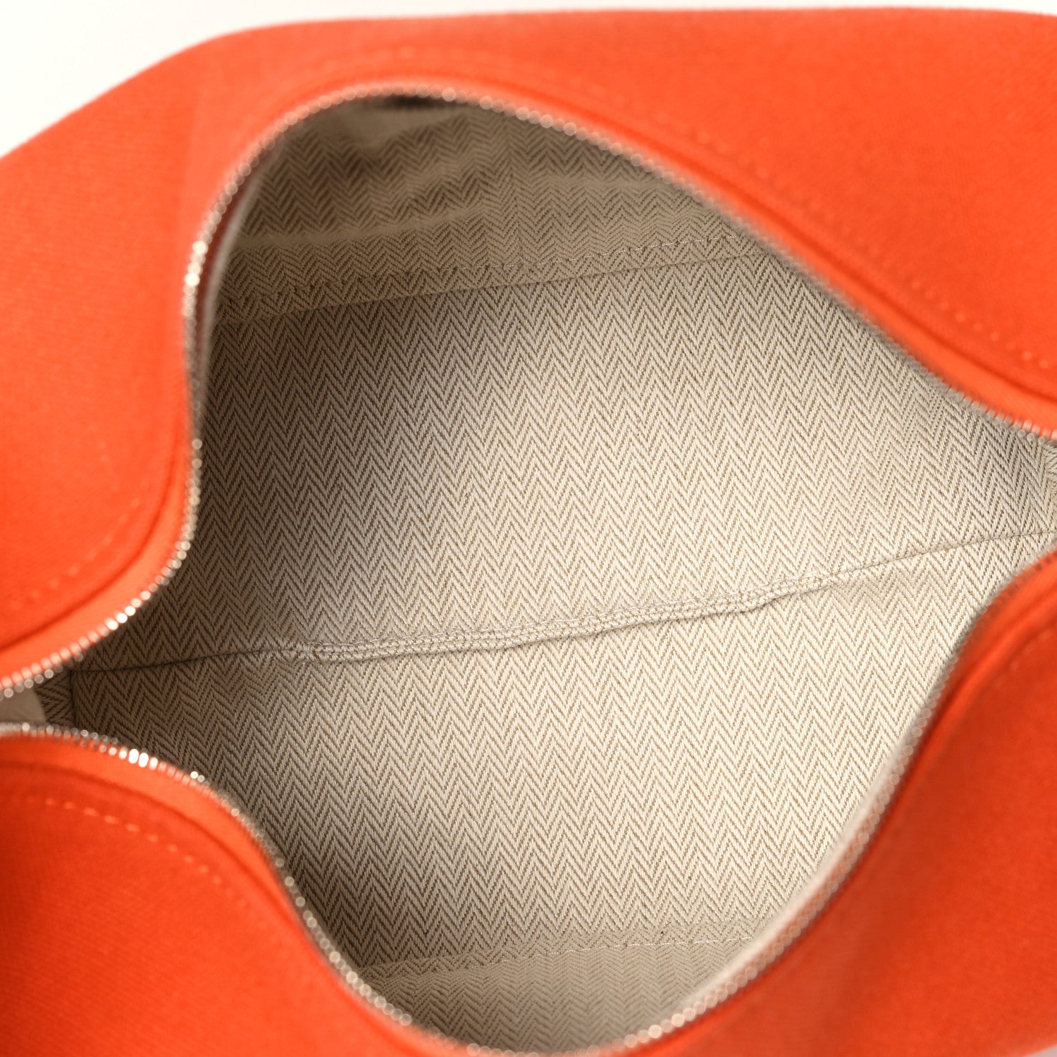 Hermes Canvas Small Bride-A-Brac Pouch Orange Burgundy 5 of 10