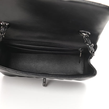 Chanel Lambskin Chevron Quilted Mini Rectangular Flap So Black 5 of 16