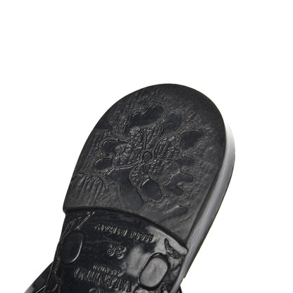 Valentino Garavani PVC Jelly Rockstud Bow Thong Sandals 38 Black 8 of 14