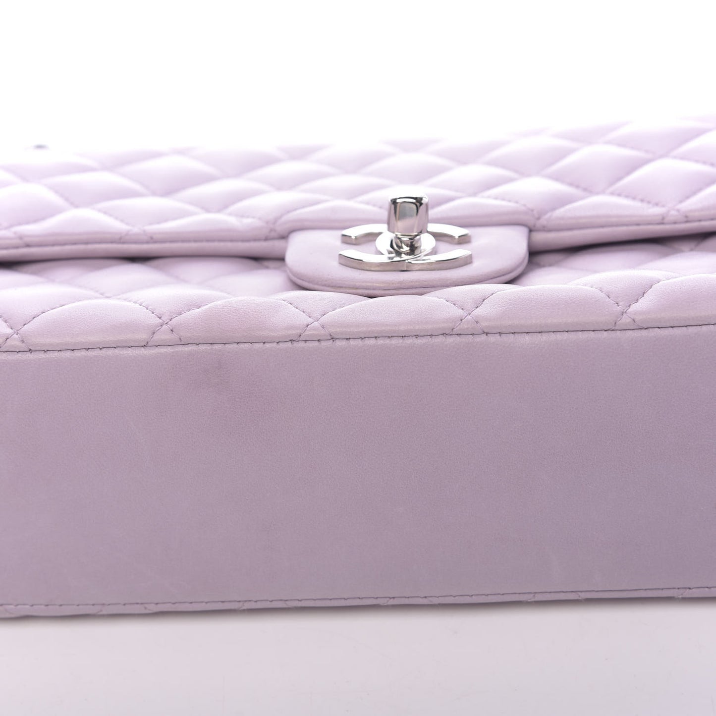 Lambskin Quilted Medium Ladybug Flap Lavender