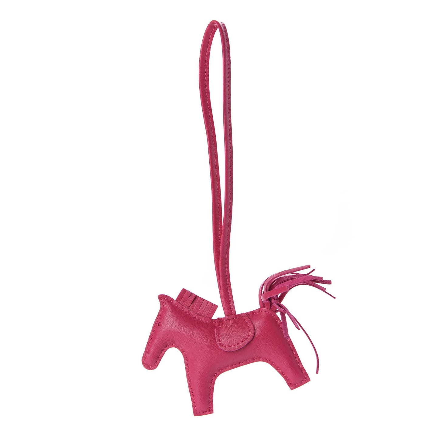 Milo Lambskin Grigri Rodeo Horse Bag Charm PM Rose Mexico