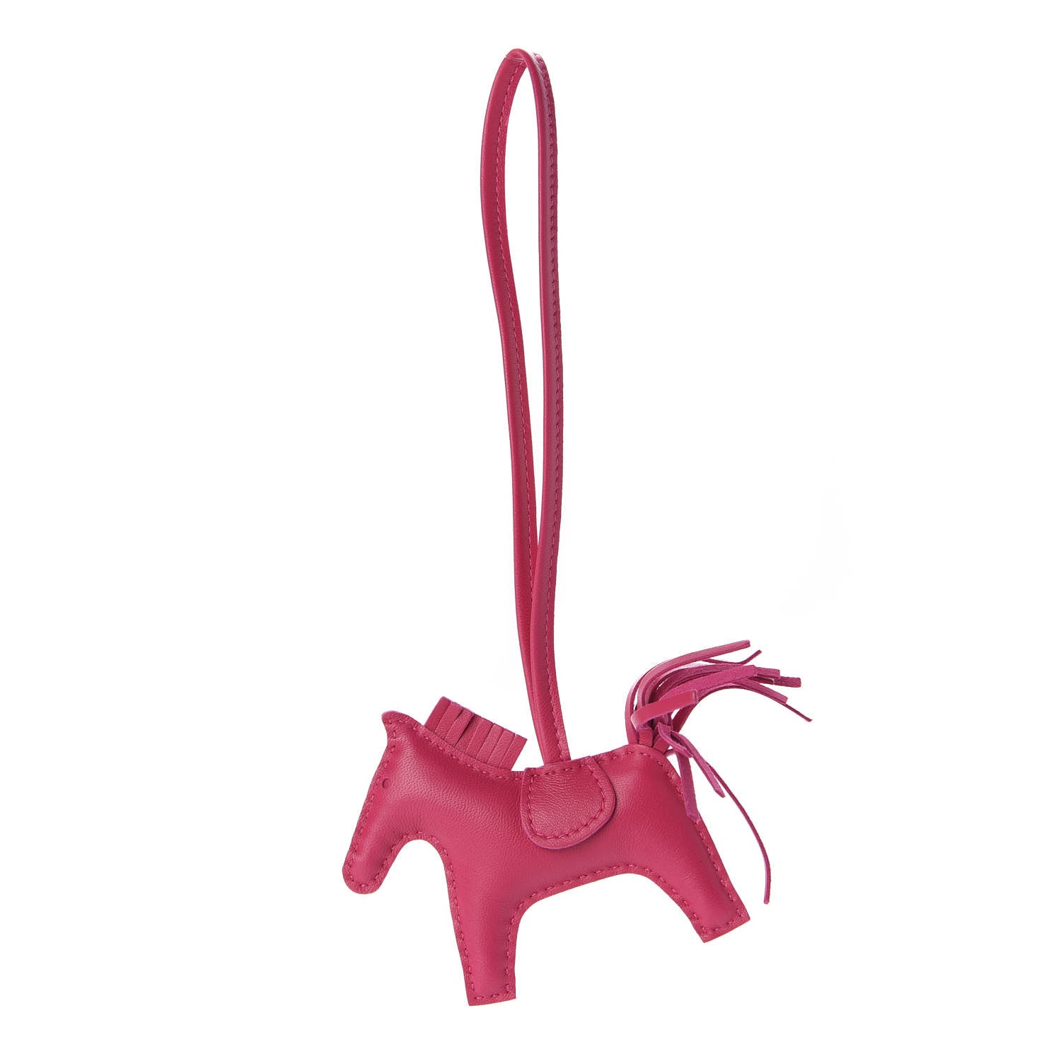Hermes Milo Lambskin Grigri Rodeo Horse Bag Charm PM Rose Mexico 1 of 4