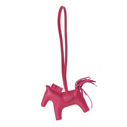 Hermes Milo Lambskin Grigri Rodeo Horse Bag Charm PM Rose Mexico 1 of 4