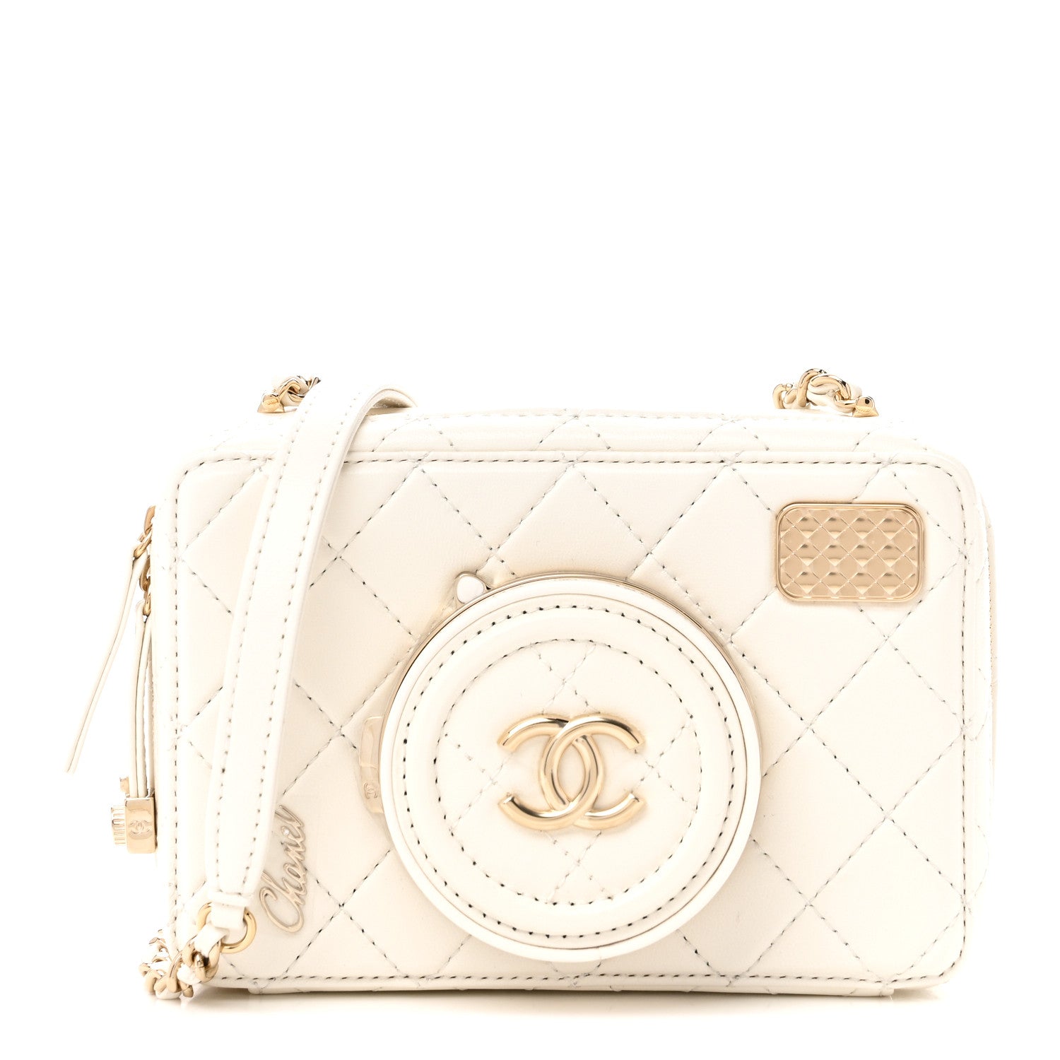 Chanel Lambskin Quilted Coco Click Bag White 1 of 11