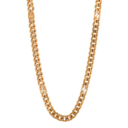 Gucci Metal Interlocking G Curb Chain Necklace Gold 1 of 8