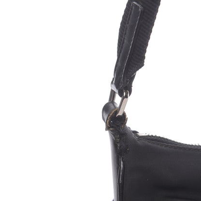 Prada Tessuto Nylon Soft Calf Shoulder Bag Black 10 of 13