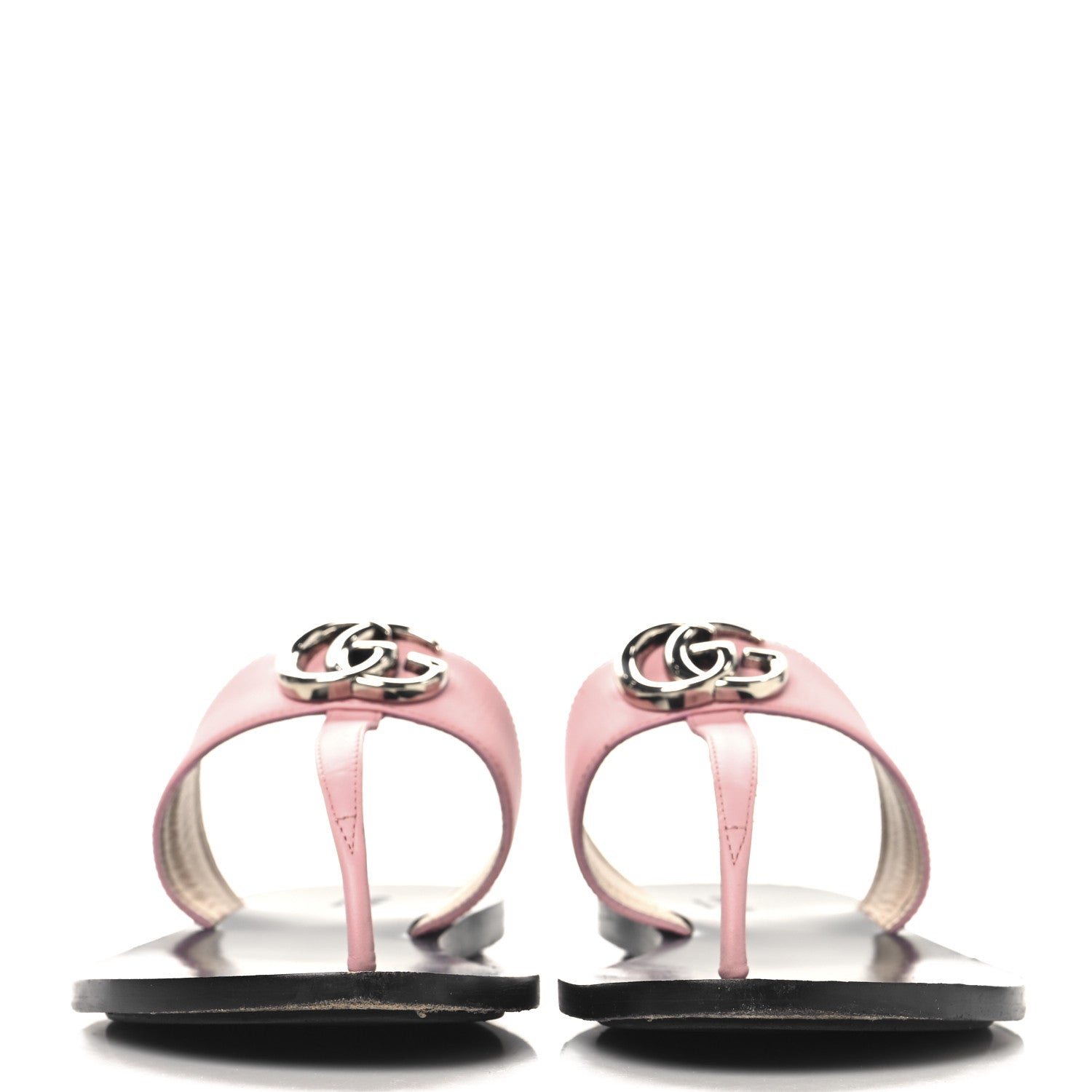 Gucci Calfskin GG Marmont Thong Sandals 37 Perfect Pink 3 of 9