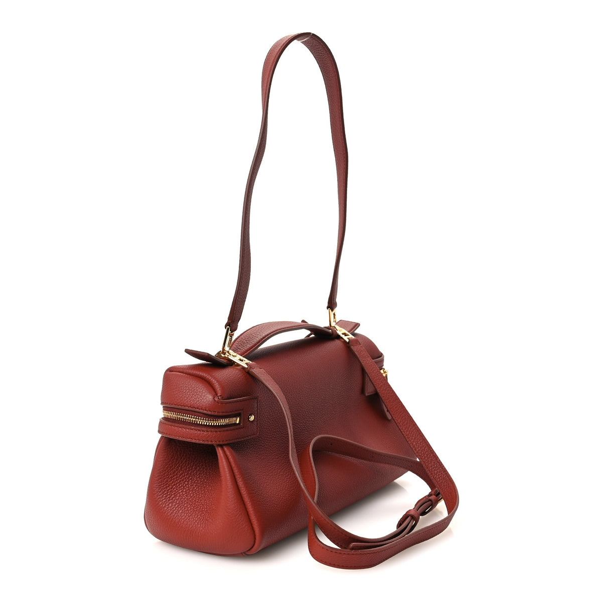 Grained Calfskin Extra Clutch L29 Deep Kummel