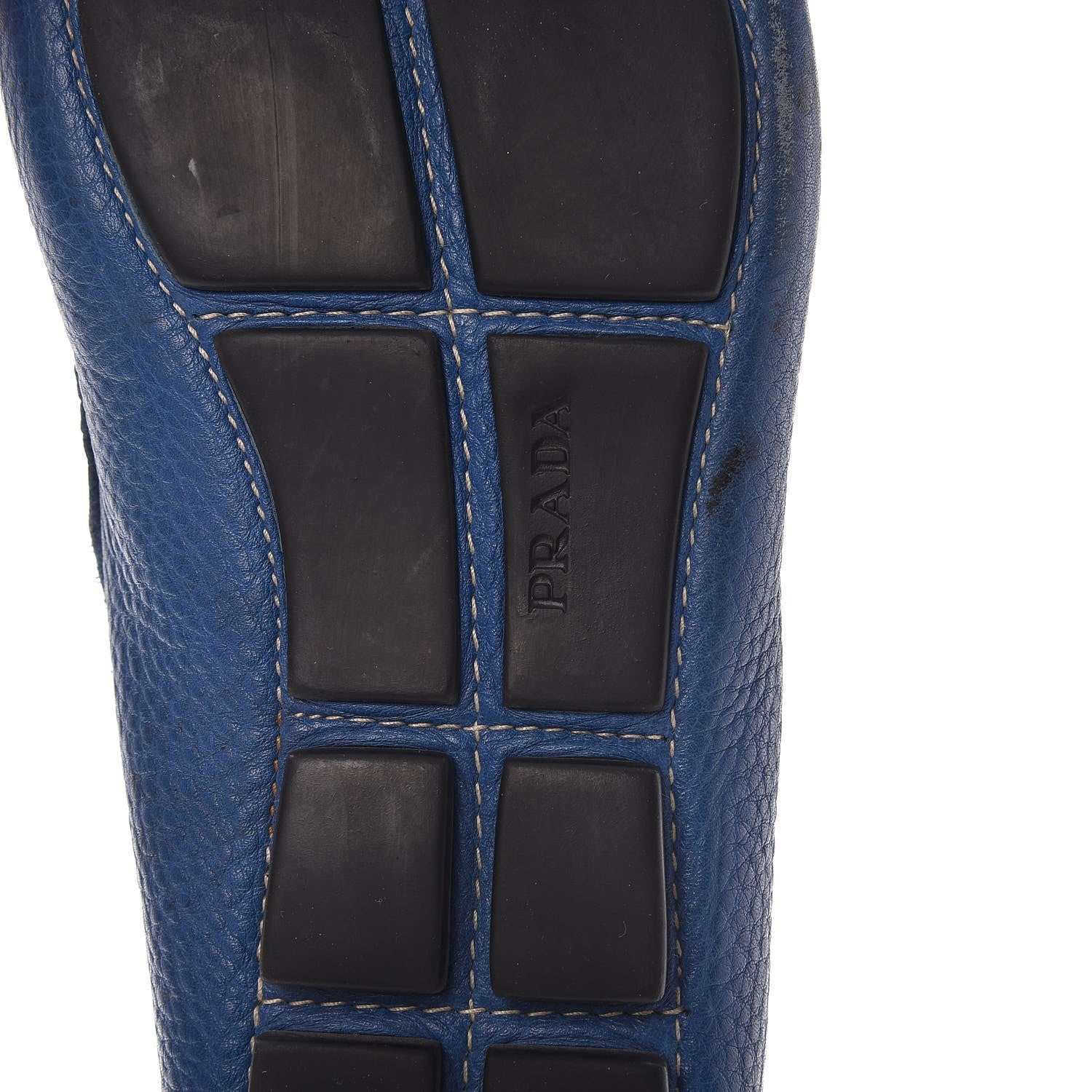Prada Vitello Daino Loafers 8 Cobalto 9 of 15