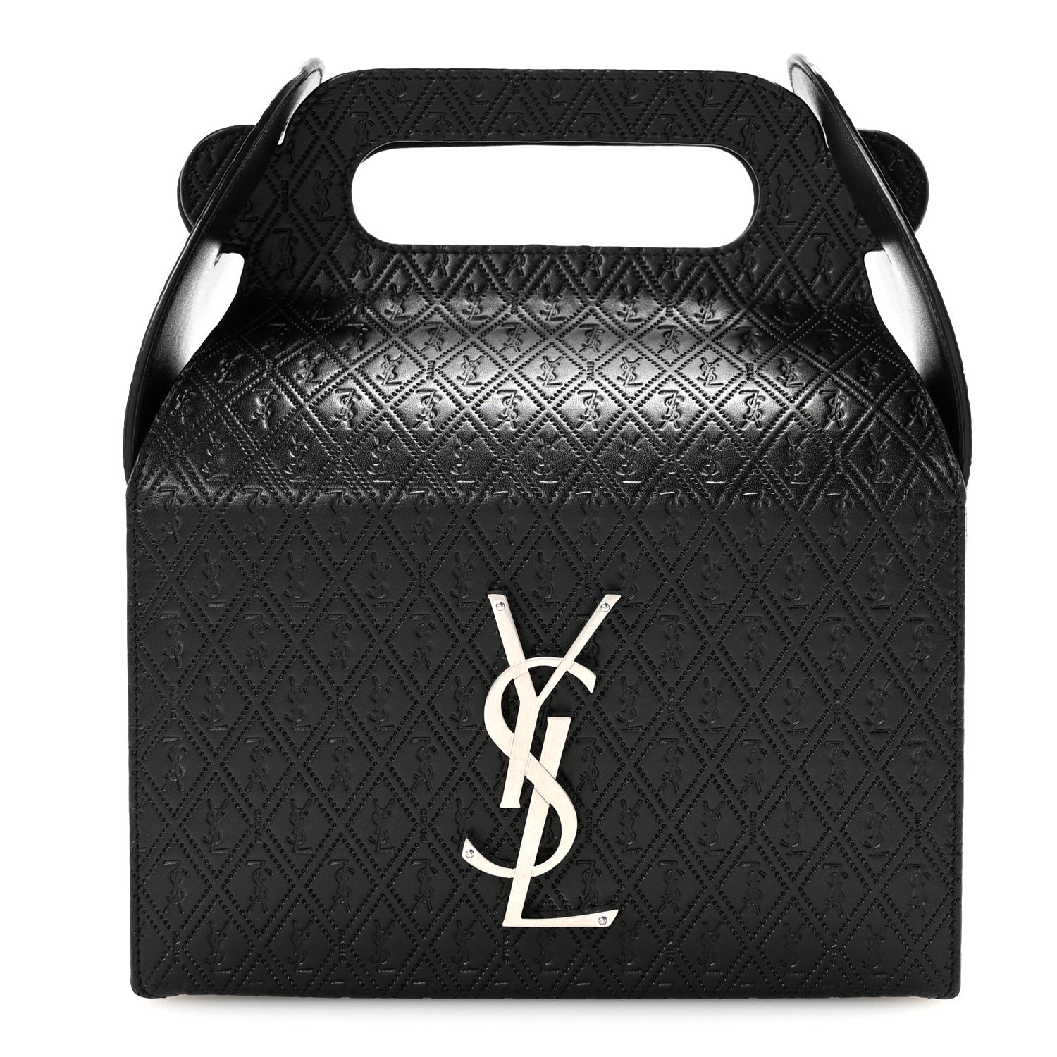 Saint Laurent Calfskin Monogram Take Away Box Black 1 of 10