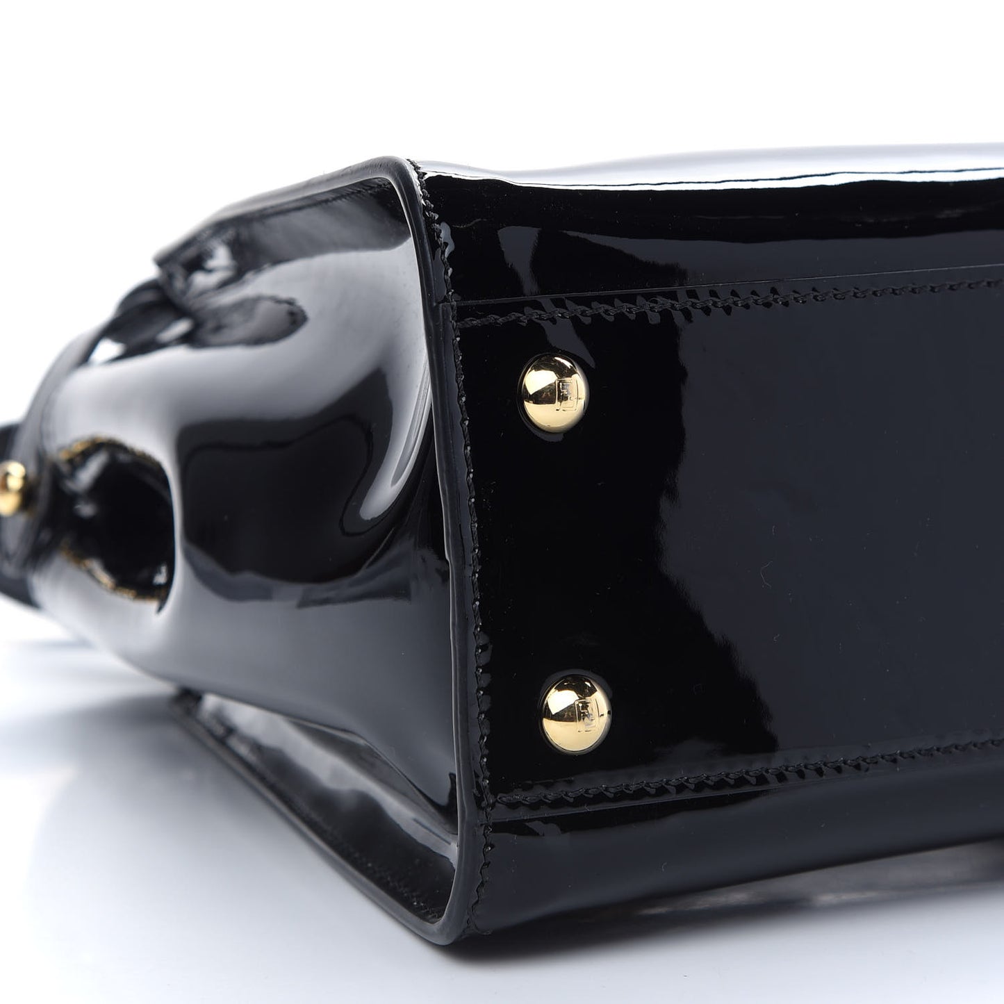 Patent Medium Peekaboo Iconic Defender Satchel Black