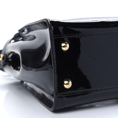 Fendi Patent Medium Peekaboo Iconic Defender Satchel Black 7 of 9